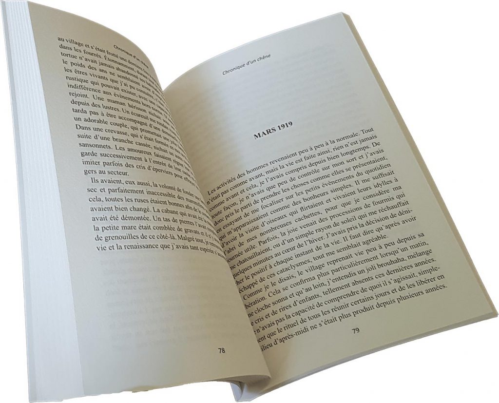 Roman Chronique d'un Chêne ouvert à la page 79